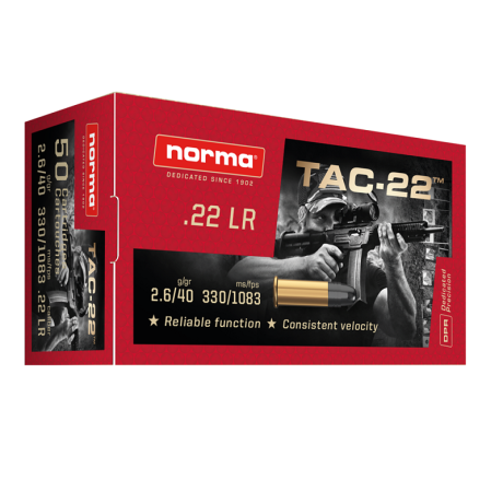 Náboj 22 LR Norma Tac-22 - 50 ks