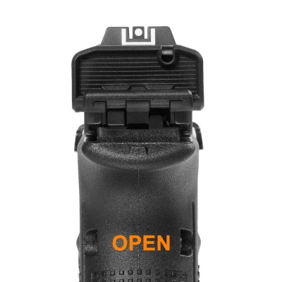 Sklopné čelo závěru Glock