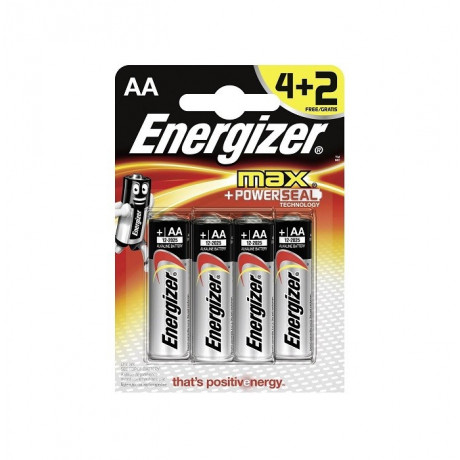 Baterie Energizer MAX + PowerSeal AA - 6 ks