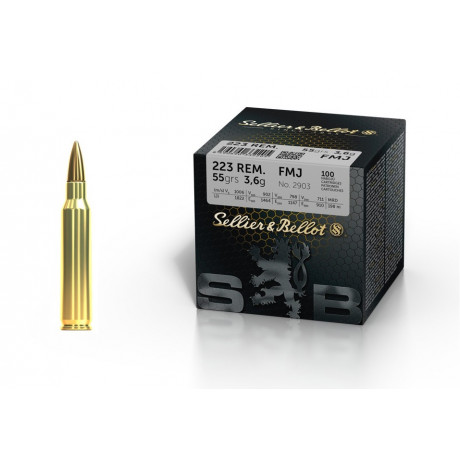 Náboj 223 Rem. Sellier&Bellot FMJ 3,6 g
