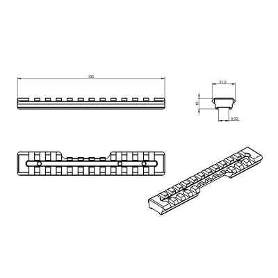 Weaver lišta JK Nástroje ZKM 452, CZ 455 Fe